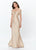 Montage, Ivonne D by Mon Cheri - 119955 Off-Shoulder Trumpet Gown In Gold