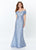Montage, Ivonne D by Mon Cheri - 119955W Off-Shoulder Trumpet Gown In Blue
