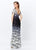 Montage, Ivonne D by Mon Cheri - 119958 Ombre Lace Trumpet Dress In Black and Gray
