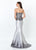 Montage, Ivonne D by Mon Cheri - 119959 Lace Mikado Trumpet Dress In Silver and Gray