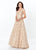 Montage, Ivonne D by Mon Cheri - 119961 Embroidered A-Line Dress In Nude