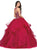 Dancing Queen - 1199 Bedazzled Jewel Neck Quinceanera Ballgown In Red