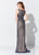 Montage, Ivonne D by Mon Cheri - 119D43 Beaded Tulle Trumpet Dress In Blue and Neutral