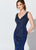 Montage, Ivonne D by Mon Cheri - 119D44W Bead Embellished V-Neck Gown In Blue