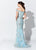Montage, Ivonne D by Mon Cheri - 119D45W Appliqued Off-Shoulder Gown In Blue