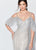 Montage, Ivonne D by Mon Cheri - 119D46 Beaded Cold Shoulder Gown In Silver and Nude