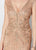 Montage, Ivonne D by Mon Cheri - 119D54 Beaded Lace Deep V-neck Dress In Gold
