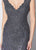 Montage, Ivonne D by Mon Cheri - 119D55W Lace Appliqued Trumpet Gown In Gray