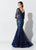 Montage, Ivonne D by Mon Cheri - 119D57W Glitter Tulle Trumpet Gown In Blue