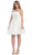 Straight-Across Bejeweled Tulle Cocktail Dress
