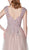 Cinderella Divine - OC002 Lace Scalloped V-neck Tulle A-line Gown in Purple