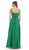Laced-Up Illusion Neck A-Line Prom Dress