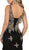 May Queen - RQ7546 Gilded Illusion Scoop Trumpet Dress In Black