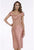 Gia Franco - 12005SH Tiered Off-Shoulder Lace Cocktail Dress In Pink
