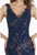 Gia Franco - 12007 Adorned Floral Lace Trumpet Gown In Blue