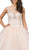 Dancing Queen - 1201 Sleeveless Embellished V-neck Quinceanera Ballgown in Nude
