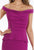 Gia Franco - 12012 Pleated Off-Shoulder Trumpet Dress With Train In Purple