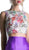 Cinderella Divine - 12013 Two Piece Bateau Mikado Mermaid Dress In Purple