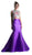 Cinderella Divine - 12013 Two Piece Bateau Mikado Mermaid Dress In Purple