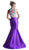 Cinderella Divine - 12013 Two Piece Bateau Mikado Mermaid Dress In Purple