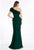Gia Franco - 12015 Ruffled Asymmetric One-Shoulder Sheath Gown In Green