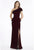Gia Franco - 12015 Ruffled Asymmetric One-Shoulder Sheath Gown In Red