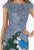 Gia Franco - 12016 Embroidered Bateau Knee Length Sheath Dress In Green and Blue