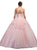 Dancing Queen - 1202 Embellished Halter Neck Quinceanera Ballgown In Pink