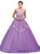 Dancing Queen - 1202 Embellished Halter Neck Quinceanera Ballgown In Purple