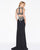 Mac Duggal - 12026R Pearl Ornate High Halter Sheath Gown In Black