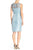 Adrianna Papell - Bateau Neck Viscose Dress with Jacket 11254090 in Blue