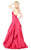 Mac Duggal Flash - 12032L Halter Neck Mermaid Taffeta Evening Gown in Pink