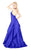 Mac Duggal Flash - 12032L Halter Neck Mermaid Taffeta Evening Gown in Purple