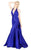 Mac Duggal Flash - 12032L Halter Neck Mermaid Taffeta Evening Gown in Purple