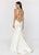 Ashley Lauren - 1203 Gold Embroidered Evening Dress in White
