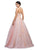 Dancing Queen - 1204 Strapless Embellished Sweetheart Prom Ballgown In Pink