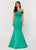 Ashley Lauren - 1204 One Shoulder Satin Evening Dress in Green