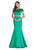 Ashley Lauren - 1206 Off Shoulder Satin Evening Dress in Green