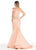 Ashley Lauren - 1206 Off Shoulder Satin Evening Dress in Orange and Gold