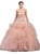 Dancing Queen - 1208 Strapless Bedazzled Quinceanera Ballgown In Orange