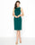 Mac Duggal - 12082R Jewel Encrusted High Neck Cocktail Dress in Green