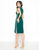 Mac Duggal - 12082R Jewel Encrusted High Neck Cocktail Dress in Green