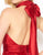 Mac Duggal - 12089R High Halter A-Line Gown with Slit in Red