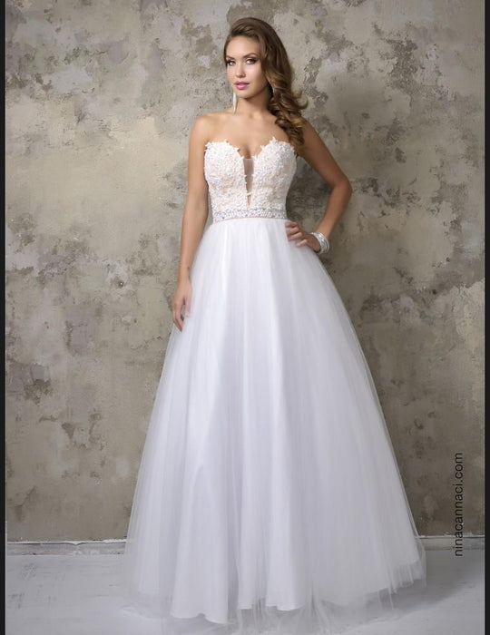 Nina Canacci - 1208 Dress in Ivory/White