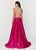 Ashley Lauren - 1208 Beaded High Halter Ballgown in Red