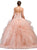 Dancing Queen - 1208 Strapless Bedazzled Quinceanera Ballgown In Orange