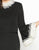 Mac Duggal - 12091R Pearl Beaded Bell Sleeve Sheath Dress in Black