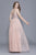 Shail K - 12103 Plunging V-Neck Embellished Tulle Gown In Pink