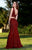 Shail K - 12104 Two-Piece Sequined Tulle Trumpet Gown In Red