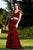Shail K - 12104 Two-Piece Sequined Tulle Trumpet Gown In Red